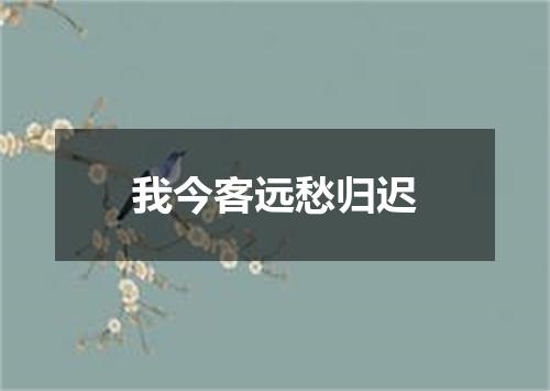我今客远愁归迟
