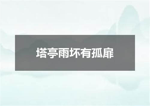 塔亭雨坏有孤扉