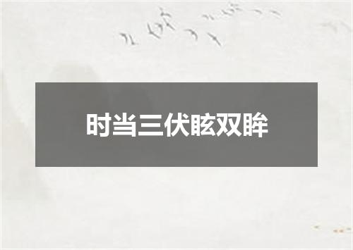 时当三伏眩双眸
