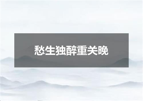 愁生独醉重关晚