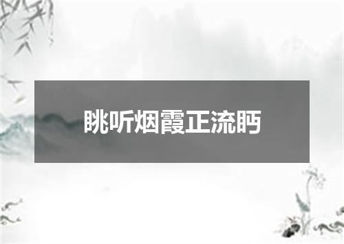 眺听烟霞正流眄