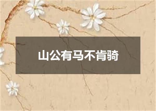 山公有马不肯骑