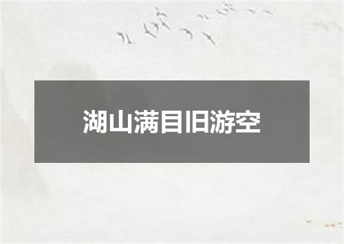 湖山满目旧游空