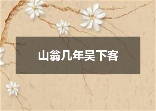 山翁几年吴下客