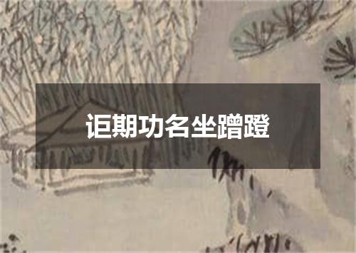 讵期功名坐蹭蹬