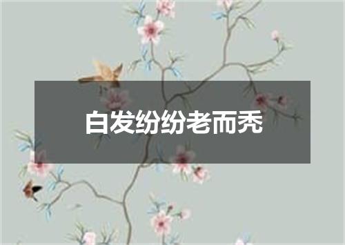白发纷纷老而秃