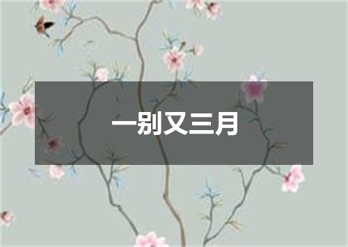一别又三月