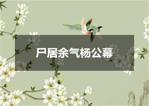 尸居余气杨公幕