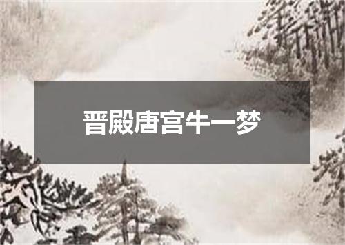 晋殿唐宫牛一梦