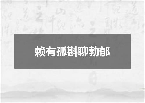 赖有孤斟聊勃郁