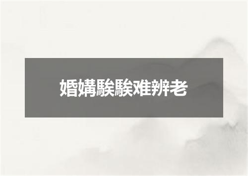 婚媾騃騃难辨老