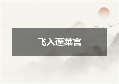 飞入蓬莱宫