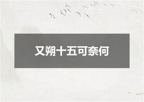 又朔十五可奈何