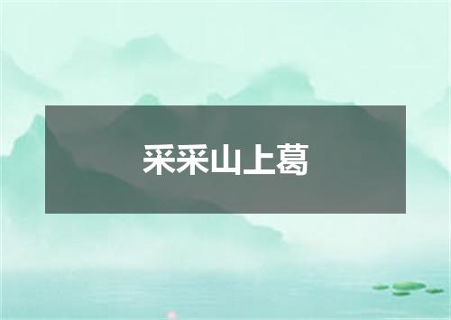 采采山上葛
