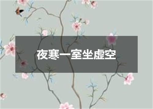 夜寒一室坐虚空