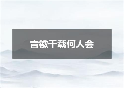 音徽千载何人会