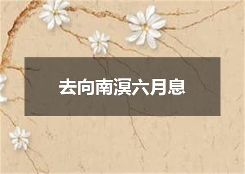 去向南溟六月息
