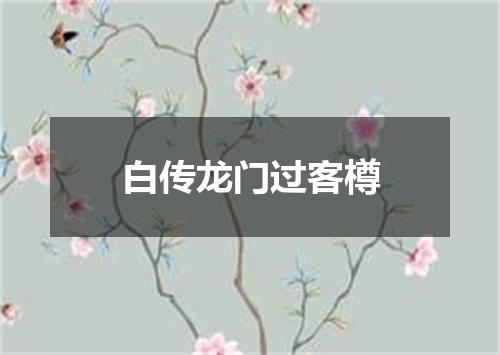 白传龙门过客樽