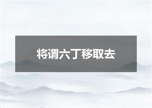 将谓六丁移取去