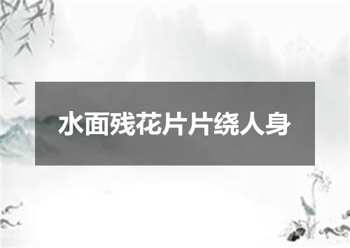 水面残花片片绕人身