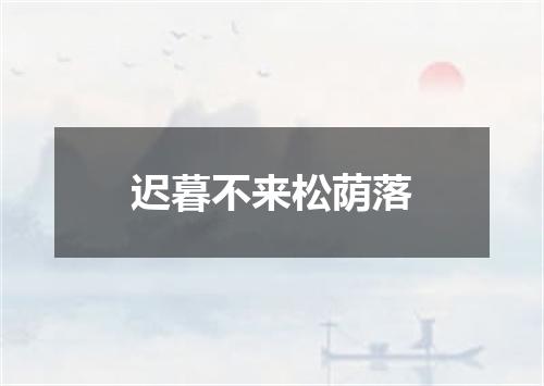 迟暮不来松荫落