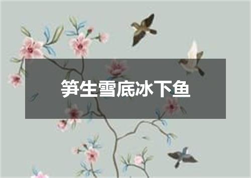 笋生雪底冰下鱼