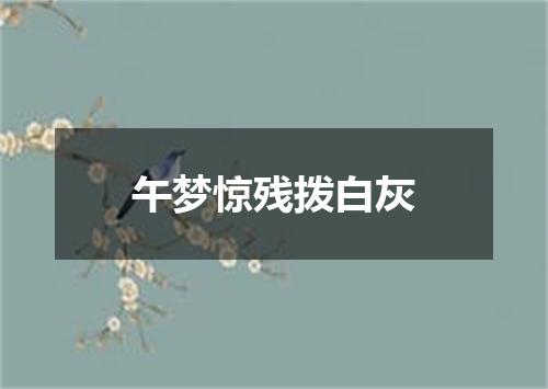 午梦惊残拨白灰