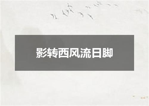 影转西风流日脚