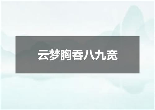 云梦胸吞八九宽