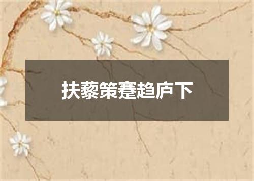 扶藜策蹇趋庐下