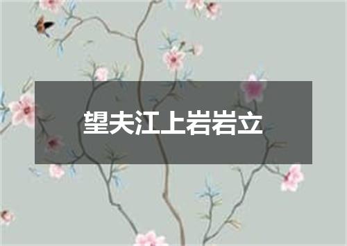 望夫江上岩岩立