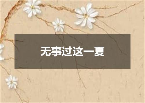 无事过这一夏