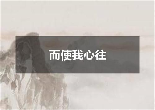 而使我心往