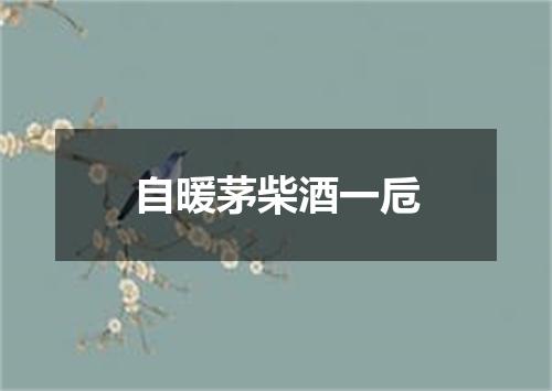 自暖茅柴酒一卮
