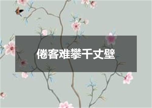 倦客难攀千丈壁