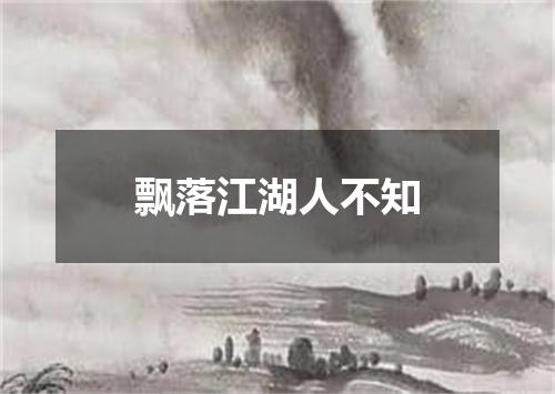 飘落江湖人不知