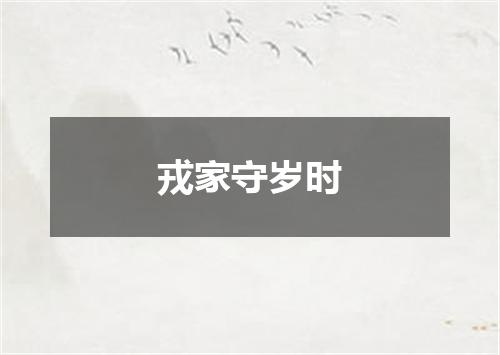 戎家守岁时