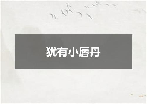 犹有小唇丹