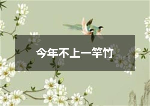 今年不上一竿竹