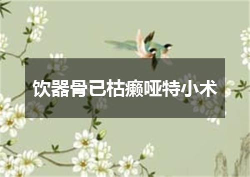 饮器骨已枯癞哑特小术