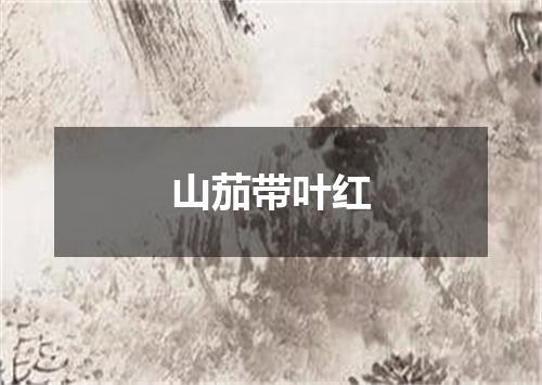 山茄带叶红