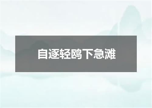 自逐轻鸥下急滩