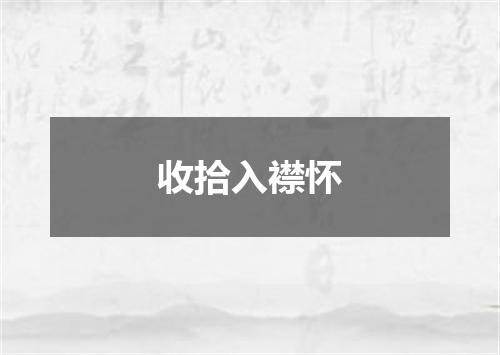 收拾入襟怀