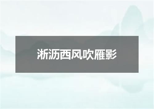 淅沥西风吹雁影
