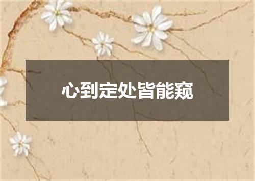 心到定处皆能窥