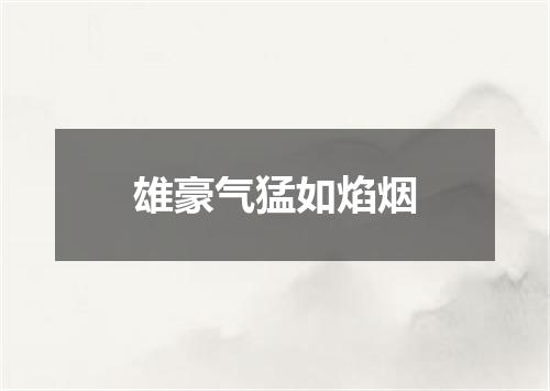 雄豪气猛如焰烟