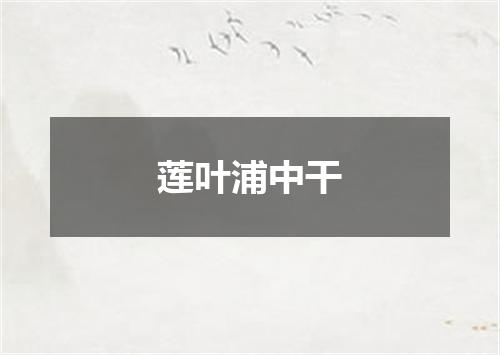 莲叶浦中干