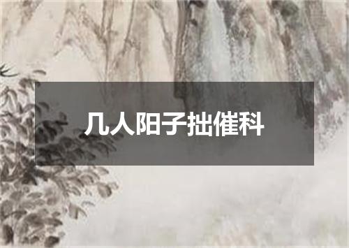 几人阳子拙催科