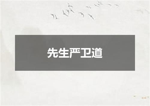 先生严卫道