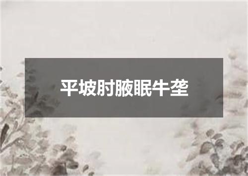 平坡肘腋眠牛垄